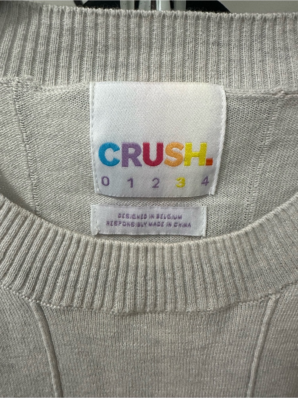 CRUSH. neutral knit sweater - light gray